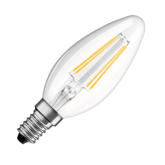 Prosto LED filament sijalica, C35, E14, 3000K, 3,8W