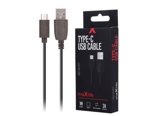 Maxlife kabl USB-Micro B, 1m, 2A, crni