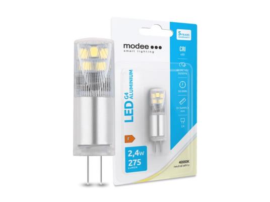 Modee Lighting LED sijalica G4 2,4W 12V 4000K (275 lumen) aluminijumska