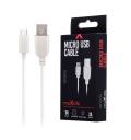 Maxlife kabl USB - micro USB 1,0m, 2A, beli, za brzo punjenje