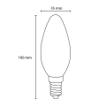 Prosto LED filament sijalica, C35, E14, 3000K, 3,8W