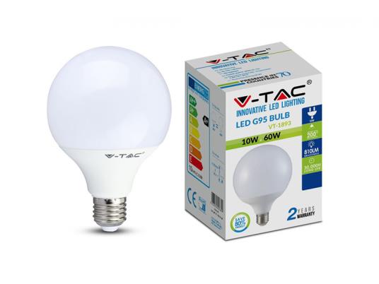 V-tac LED sijalica, 10W, E27, G95, 3000K