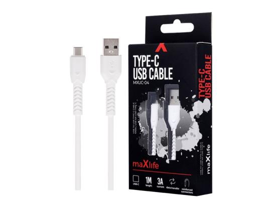 Maxlife kabl USB - Type C 1,0m 3A MXUC-04, Beli